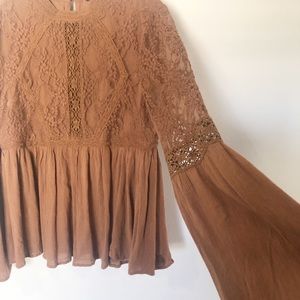 American Eagle lace boho brown Size medium